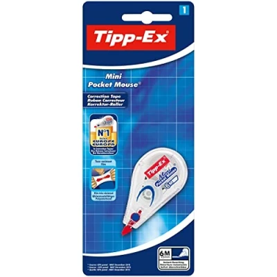 Afbeelding van Correctieroller Tipp ex mini pocket mouse 5mmx5m blister à 1 stuk