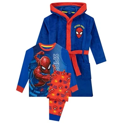 Afbeelding van Marvel Badjas voor jongens, Spiderman, blauw, 9 10 jaar, Blauw