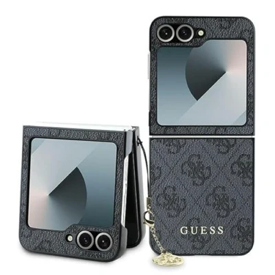 Afbeelding van Guess Hoesje Geschikt voor Samsung Galaxy Z Flip 6 Charm Back Cover Zwart