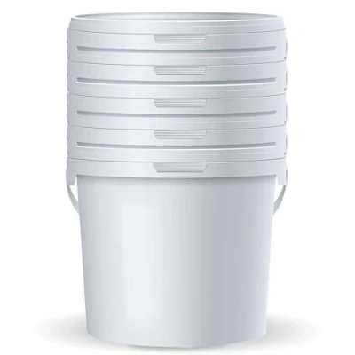 Afbeelding van POSH Seau avec couvercle en plastique de qualité alimentaire, anti fuite, inodore, robuste, hermétique anse (5, 2 l)