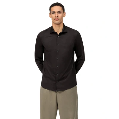 Afbeelding van OLYMP Level 5 Overhemd 24/Seven Zwart maat 43 Heren Overhemden Formeel Effen met Slim fit Pasvorm Stretch