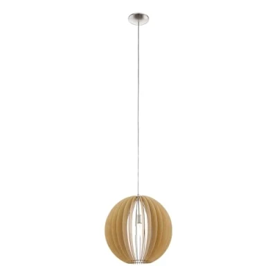 Afbeelding van EGLO Cossano Hanglamp 1 Lichts Ø500mm. Nikkel Mat Ahorn