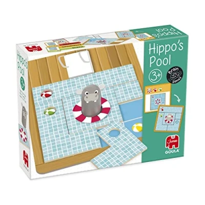Afbeelding van Goula Hippo&#039;s Pool logisch spel 30 uitdagingskaarten met 3 moeilijkheidsniveaus gezelschapsspel voor kinderen vanaf jaar