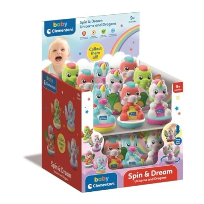 Afbeelding van Clementoni Baby Spin &amp; Dream Tol Eenhoorn en draakje vanaf 9 maanden