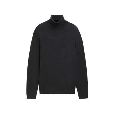 Afbeelding van TOM Tailor Rollkragen Trui, Heren, Maat: Small, Black grey melange