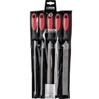 Afbeelding van Dick 1314202 2K Set werkplaatsvijlen 5 delig met 2 comp. handgreep Slaglengte 200 mm 1 set(s)