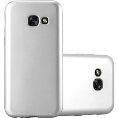 Afbeelding van Cadorabo Hoesje geschikt voor Samsung Galaxy A3 2017 in METALLIC ZILVER Beschermhoes gemaakt van flexibel TPU silicone Case Cover