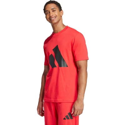 Afbeelding van adidas Sportswear Essentials BIG LOGO Single Tshirt print Pure ruby black, Heren, Maat: Medium, black