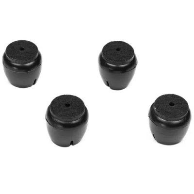 Afbeelding van Benson PVC Stoelpoot Beschermers Set Antislip Vilt Zwart 4 stuks