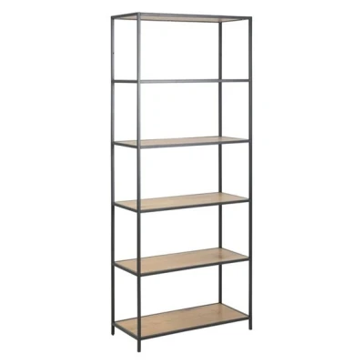 Afbeelding van Boekenrek Seaford H185cm wilde eik/metaal