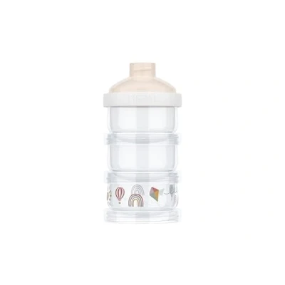 Afbeelding van Mepal Mio melkpoedertoren 3 delig 360 ml Luchtdichte afsluiting met schekdop Multifunctioneel opbergen en doseren Sunshine &amp; Rainbow