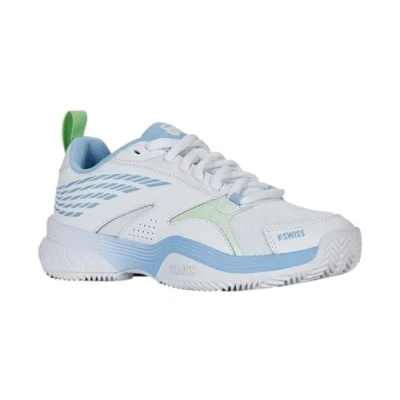 Afbeelding van K SWISS Speedex CLAY Tennisschoenen voor kleibanen, Dames, Maat: 40, White/dutch canal/paradise green Leer en textiel