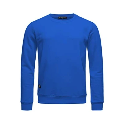 Afbeelding van Sweatshirt met capuchon voorzak, basic trui, breed kleurenspectrum, M2151 blauw