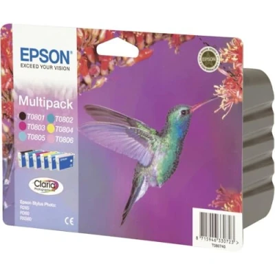 Afbeelding van Epson T0807 Inktcartridge 6 kleuren Voordeelbundel
