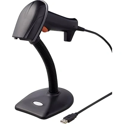 Afbeelding van Renkforce 2D barcodescanner Kabel 1D, Laser Zwart Handmatig USB