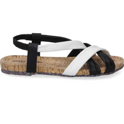 Afbeelding van Josef Seibel Henriette Sandalen, Dames, Maat: 40, Schwarz kombi Leer