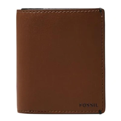 Afbeelding van Fossil Joshua Portemonnee, Heren, Maat: One Size, Medium brown