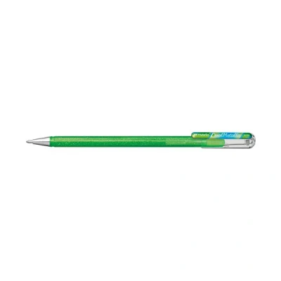 Image de Pentel Dual Metallic stylo à encre gel vert clair et bleu/rouge métallisé