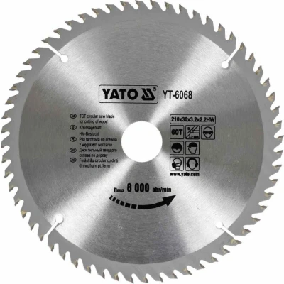 Afbeelding van YATO YT 6068 Snijschijf, haakse slijper 210 3,2 8000 30