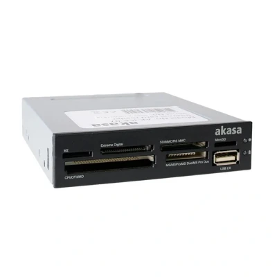 Afbeelding van Akasa AK ICR 07 Inbouw geheugenkaartlezer USB 2.0 Zwart