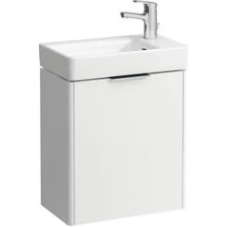 Afbeelding van LAUFEN Base fonteinonderbouwkast scharnierzijde R 1 deur, glasplaat