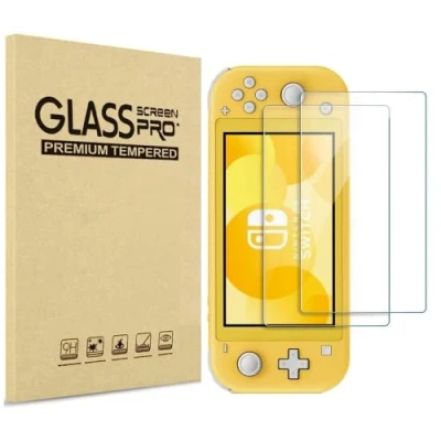 Afbeelding van PHONILLICO Gehard glas voor Nintendo Switch Lite [2 stuks] beschermfolie, krasbestendig, krasbestendig