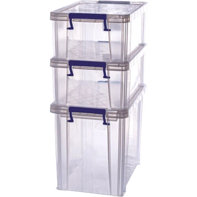 Afbeelding van Bankers Box ProStore Plastic Opbergbox Bonus Pack 100% recyclebaar 1x18.5L 2x10L
