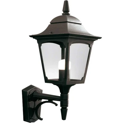 Afbeelding van Elstead Lighting LED Wand Buitenlamp Chapel 1X E27 Max 60W IP44 Dimbaar Black