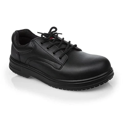 Afbeelding van Slipbuster Footwear Basic veiligheidsschoenen met kant, zwart.