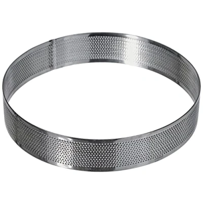Afbeelding van Lacor 68548 ronde geperforeerde bakvorm 18 x 3,5 cm roestvrij staal.
