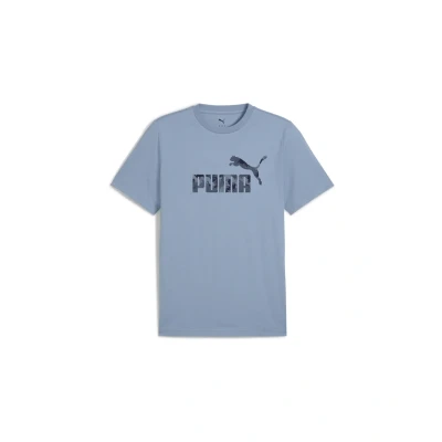Afbeelding van Essentials camouflageshirt voor Heren, Blauw, Maat M PUMA
