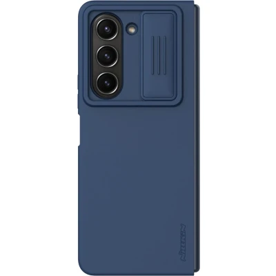 Afbeelding van Nillkin CamShield Siliconen Hoesje Geschikt voor Samsung Galaxy Z Fold 5 Back Cover met Camera Slider Blauw