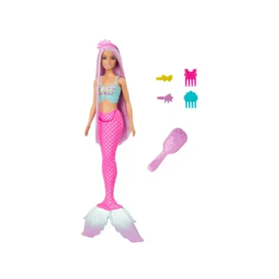 Afbeelding van Barbie A Touch of Magic Zeemeermin Met roze staart Barbiepop