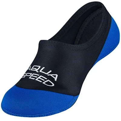 Afbeelding van Aqua Speed Neo Socks Elastische neopreen sokken voor kinderen met antislipzool, eenvoudige bediening, kleur 11 zwart/blauw, maat 30/31