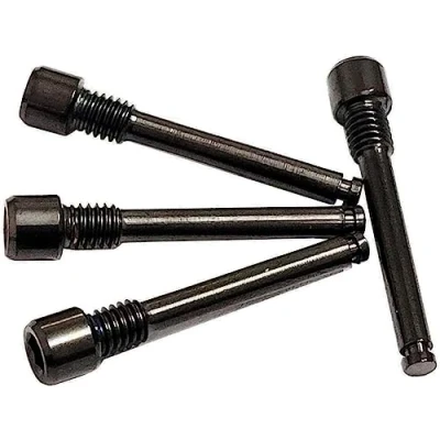 Afbeelding van Young Wolf 4 x M4 26 mm titanium bouten voor fiets fietsen remschijf remblok draadpennen inzetstukken schroef schijf rempad pin as draadvormige hydraulische schijfkaliper