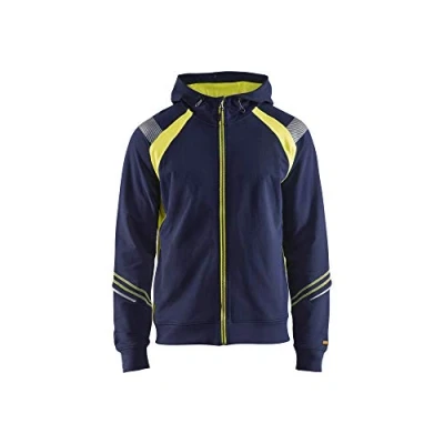 Afbeelding van Blaklader Hooded sweatshirt hele rits Visible 3433 1158 Marine/High Vis Geel