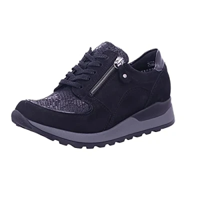 Afbeelding van Waldläufer Sneakers laag, Dames, Maat: 37, Schwarz Nubukleer
