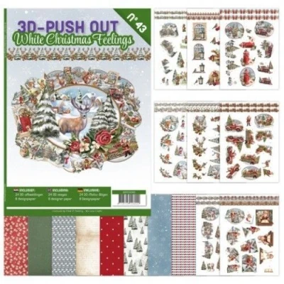 Afbeelding van 3D Push Out book 43 White Christmas Feelings