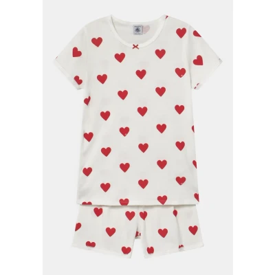 Afbeelding van Petit Bateau Heart Print Pyjama voor kinderen, Maat: 110, Marshmallow/terkuit