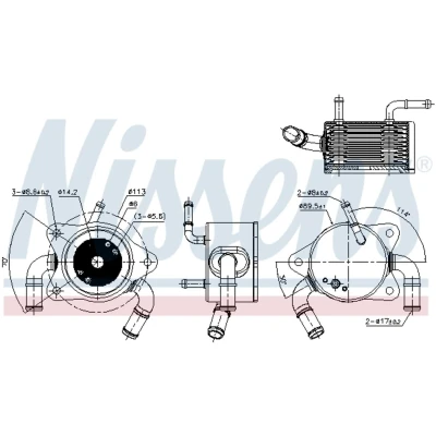 Afbeelding van NISSENS 91180 Oliekoeler, automatische transmissie