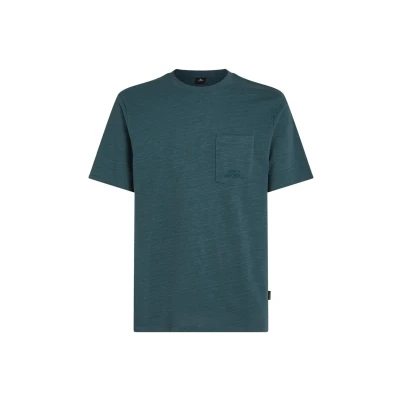 Afbeelding van O&#039;Neill Chest Pocket Tshirt basic, Heren, Maat: Small, Alma steel