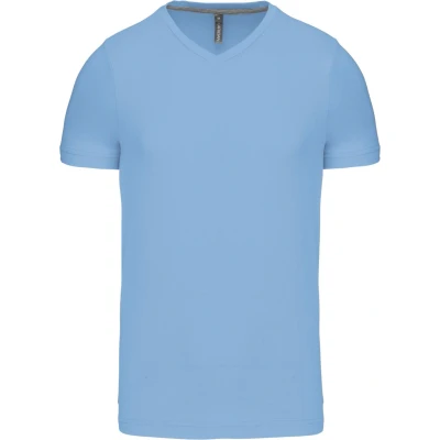 Afbeelding van Kariban T shirt V hals korte mouwen K357 sky blue