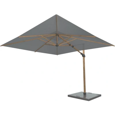 Afbeelding van Siesta premium zweefparasol 300x300 antraciet en houtlook frame 4SO