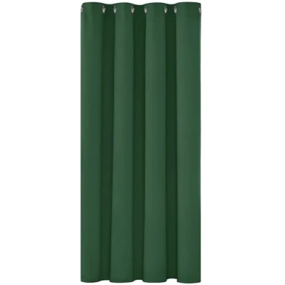 Afbeelding van Deconovo warmte isolerende verduisteringsgordijnen, 132 x 138 cm (breedte hoogte), gordijnen voor woonkamer en slaapkamer, modern design met oogjes, nr. l dennengroen, 1 stuk