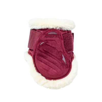 Image de Kentucky Protège Boulets Young Horse Velvet Vegan Fourrure Bordeaux S