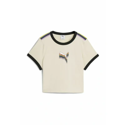 Afbeelding van Puma Equal LOVE Confederation MIT Grafik Tshirt print, Dames, Maat: XL, Alpine snow