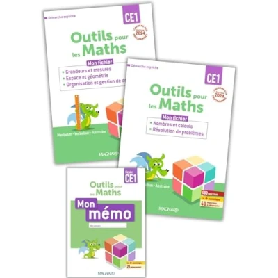 Afbeelding van OUTILS POUR LES MATHS CE1 FICHIER + MEMO CAHIER DE GEOMETR