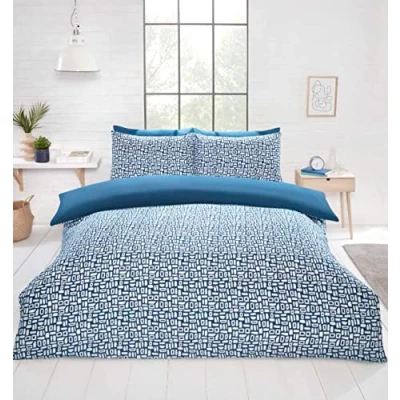 Afbeelding van Rapport Home Microvezel beddengoedset voor tweepersoonsbed, inclusief dekbedovertrek en kussenslopen, blauw