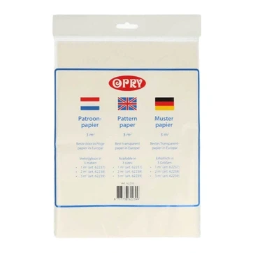 Afbeelding van Wit / Transparant Opry Patroonpapier (3m²)