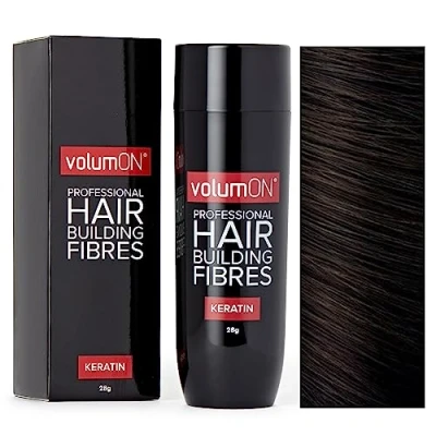 Afbeelding van Volumon Professionele haarvezels tegen haaruitval, keratine, donkerbruin, 28 g, tot 30 toepassingen